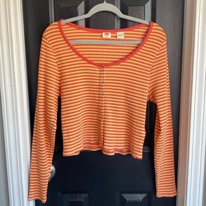 Levi Orange Striped crop top-Size 2X